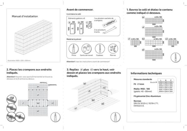 Aménagement extérieur avec un mur en gabion