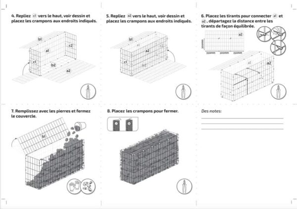Aménagement extérieur avec un mur en gabion