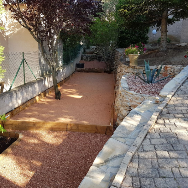 Kit terrain de pétanque rose 30m²