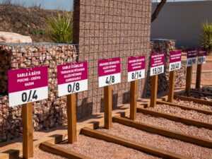 Notre showroom : présentation de tout nos agrégats de Marbre rose à Vitrolles