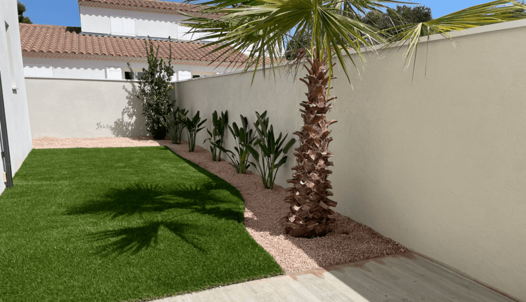 Décoration jardin avec gravier, sable & galets près de Eguilles
