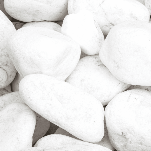 Galet Blanc marbre Carrare 60/100