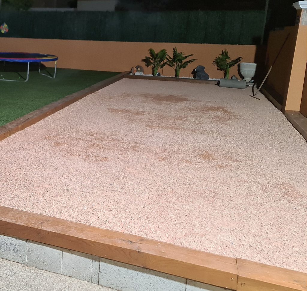 Sable stabilisé pour terrain de pétanque à Pau