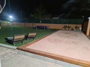 Terrain de pétanque avec du sable 0/8