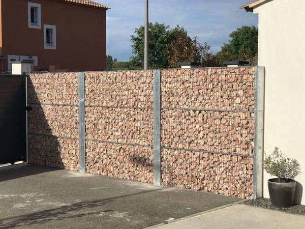 Mur en gabion 