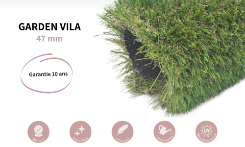 garden vila, gazon synthétique 47 mm