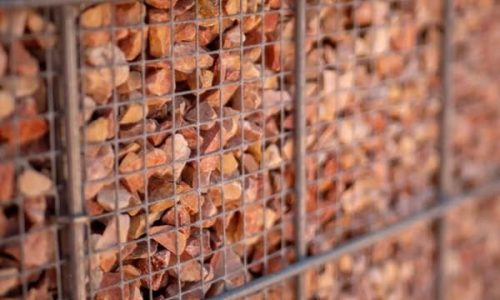 Mur en gravillon